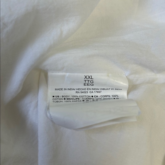 Old Navy White Cotton Pintuck Pleated Midi Dress Lined XXL - Picture 8 of 8